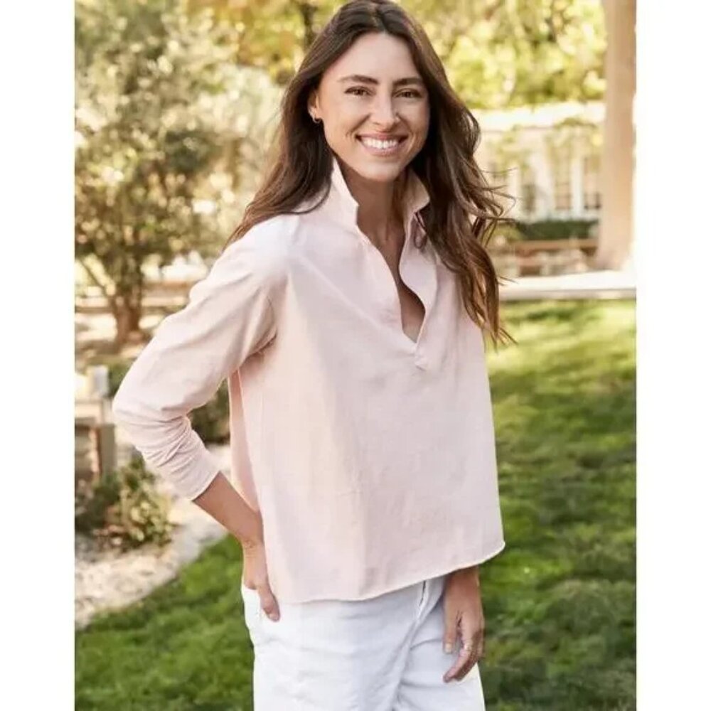 Frank & Eileen Pink Patrick Collared Jersey Shirt… - image 1